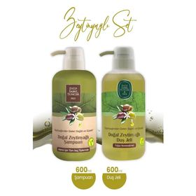 Eyüp Sabri Tuncer 600 ml Doğal Zeytinyağlı Duş Jeli Ve 600 ml Zeytin Yağlı Şampuan