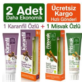Eyüp Sabri Tuncer 75 ml 2 Adet Doğal Misvak Özlü Diş Macunu