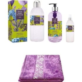 Eyüp Sabri Tuncer Alaçatı Lavanta 3 lü Set + 30 x 50 cm El ve Yüz Havlusu