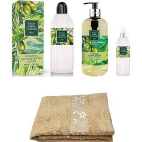 Eyüp Sabri Tuncer Ayvalık Zeytin Çiçeği 3 lü Set + 30 x 50 cm El ve Yüz Havlusu
