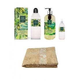 Eyüp Sabri Tuncer Ayvalık Zeytin Çiçeği 3 lü Set + 30 x 50 cm El ve Yüz Havlusu