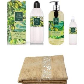 Eyüp Sabri Tuncer Ayvalık Zeytin Çiçeği 3 lü Set + 30 x 50 cm El ve Yüz Havlusu