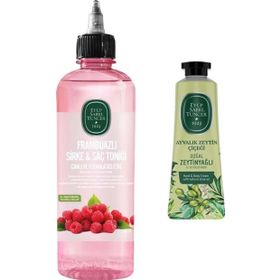 Eyüp Sabri Tuncer Ayvalık Zeytin Çiçeği 50 ml El Vücut Kremi + 500 ml Frambuazlı Sirke Saç Toniği