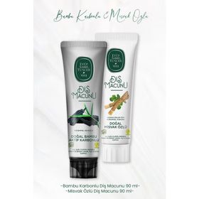 Eyüp Sabri Tuncer Bambu Karbonlu + Misvak Özlü 2x90 ml Diş Macunu