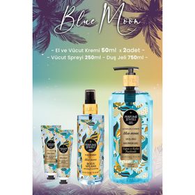 Eyüp Sabri Tuncer Blue Moon 750 ml Duş Jeli + 250 ml Blue Moon Vücut Spreyi + Blue Moon 2x50 ml El ve Vücut Kremi