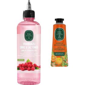 Eyüp Sabri Tuncer Bodrum Mandalinası 50 ml El Vücut Kremi + 500 ml Frambuazlı Sirke Saç Toniği