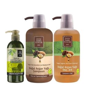 Eyüp Sabri Tuncer Doğal Argan Yağlı Şampuan + 600 ml Duş jeli ve 250 ml Doğal Zeytinyağlı Losyon