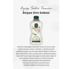 Eyüp Sabri Tuncer Doğal Zeytinyağlı 1.5 lt Sıvı Sabun Beyaz Sabun