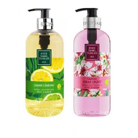 Eyüp Sabri Tuncer Doğal Zeytinyağlı 500 ml Çeşme Limonu + Japon Kiraz Çiçeği Sıvı Sabun
