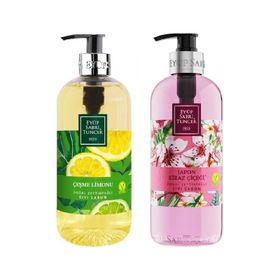 Eyüp Sabri Tuncer Doğal Zeytinyağlı 500 ml Çeşme Limonu + Japon Kiraz Çiçeği Sıvı Sabun