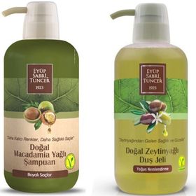 Eyüp Sabri Tuncer Doğal Zeytinyağlı 600 ml Duş Jeli + Doğal Argan Yağlı 600 ml Şampuan