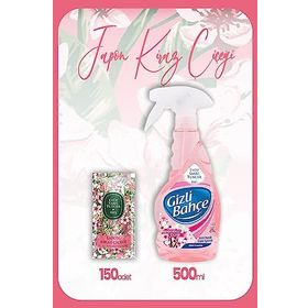 Eyüp Sabri Tuncer Japon Kiraz Çiçeği Kolonyalı Mendil 150 Adet ve 500 ml Köpük Sabun