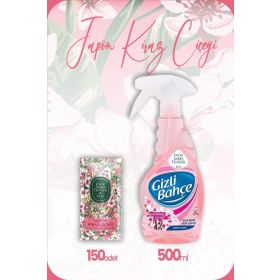 Eyüp Sabri Tuncer Japon Kiraz Çiçeği Kolonyalı Mendil 150 Adet ve 500 ml Köpük Sabun
