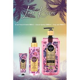 Eyüp Sabri Tuncer Love Kisses Vücut Spreyi 250 ml Duş Jeli 750 ml ve 50 ml Krem