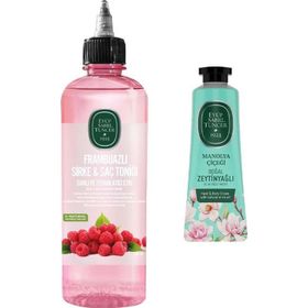 Eyüp Sabri Tuncer Manolya Çiçeği 50 ml El Vücut Kremi + 500 ml Frambuazlı Sirke Saç Toniği