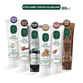 Eyüp Sabri Tuncer Misvaklı + Karanfilli + Karbonlu + Cevizli + Himalayalı + Kakaolu 6x90 ml Diş Macunu