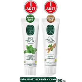 Eyüp Sabri Tuncer Nane Özlü 90 ml Diş Macunu + Misvak Özlü 90 ml Diş Macunu