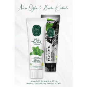 Eyüp Sabri Tuncer Nane Özlü + Bambu Karbonlu 2x90 ml Diş Macunu