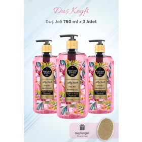 Eyüp Sabri Tuncer Silky Touch 3x750 ml Duş Jeli + Duş Süngeri