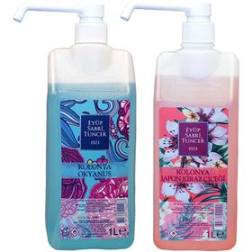 Eyüp Sabri Tuncer Sprey Başlıklı 1 lt Okyanus + Sprey Başlıklı 1 lt Japon Kiraz Çiçeği Kolonyası
