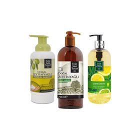 Eyüp Sabri Tuncer Zeytin Yağlı Sıvı ve Köpük Sabun + Çeşme Limonu Sıvı Sabun