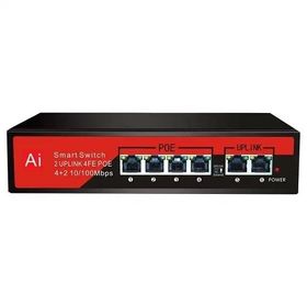 Ezcool EZ-04PSE 4 Port 4FE+2FE Megabit PoE 65 W Switch