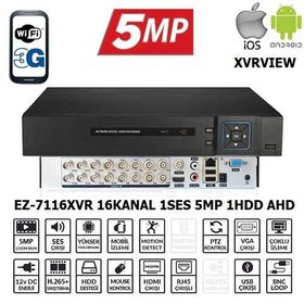 Ezcool EZ-7116XVR XVRVIEW 16CH 5MP Koaksiyel Ses