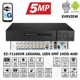 Ezcool EZ-7116XVR XVRVIEW 16CH 5MP Koaksiyel Ses