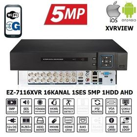 Ezcool EZ-7116XVR XVRVIEW 16CH 5MP Koaksiyel Ses