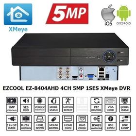 Ezcool EZ-8404AHD 4 Kanal 5 MP 1 Ses 1HDD Xmeye XVR Kayıt Cihazı