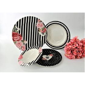 Ezem PRS94 Black Rose Yemek Takımı