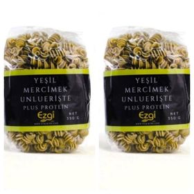 Ezgi 350 gr Yeşil Mercimek Unlu Çubuk Makarna (2 adet)