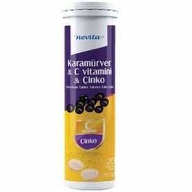 Eznevita Karamürver C Vitamini Çinko 20 Efervesan Tablet