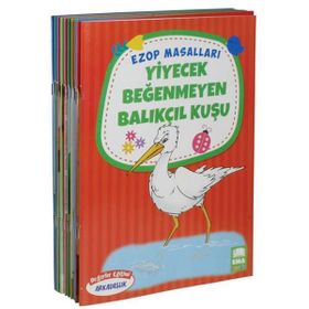 Ezop Masalları Seti 10 Kitap - Büyük Boy - Ezop