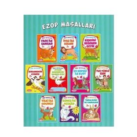 Ezop Masalları Seti 10 Kitap - Büyük Boy - Ezop