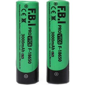 F.B.I VTC6 18650 3.7 V 3000 mAh 30 A Li-Ion Şarjlı Pil + Pil Taşıma Kutusu 2'li Set