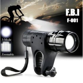 F.B.I Zoomlu Ledli Bisiklet Farı Siyah Zoomlu Fener