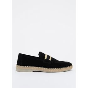 F By Fabrika Petar Deri Siyah Erkek Espadril
