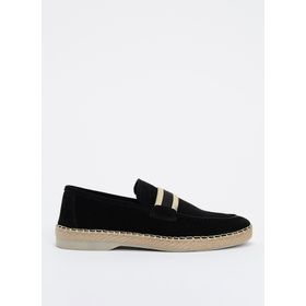 F By Fabrika Petar Deri Siyah Erkek Espadril