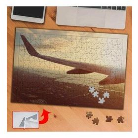 F05C3 Uçak Kanadı Gökyüzü 240 Parça Puzzle Yapboz Tablo