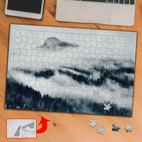 F764E Sisli Ağaçlar Ve Dağlar 240 Parça Puzzle Yapboz Tablo