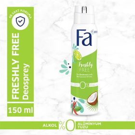 Fa Freshly Free Lime And Coconut 3x150 ml Kadın Sprey Deodorant