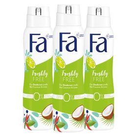 Fa Freshly Free Lime And Coconut 3x150 ml Kadın Sprey Deodorant