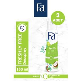 Fa Freshly Free Lime And Coconut 3x150 ml Kadın Sprey Deodorant