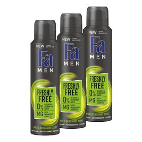 Fa Freshly Free Nane Bergamot 3x150 ml Sprey Deodorant