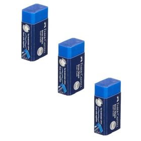 Faber Castel 187170 Exam Eraser Mavi 3'lü Sinav Silgisi