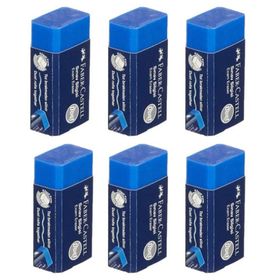 Faber Castel 187170 Mavi Exam Eraser 6'lı Sinav Silgisi