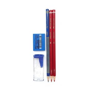 Faber Castell 001 125707 Mavi Silgi Kalemtraş Kurşun Kalem