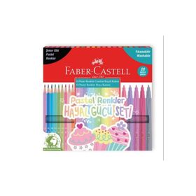 Faber Castell 10 Pastel 10 Keçeli Keçeli&Kuru Boya Pastel Renkler Hayal Gücü Seti