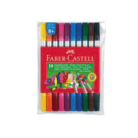 Faber Castell 10 Renk 151110 Çift Uçlu Keçeli Kalem